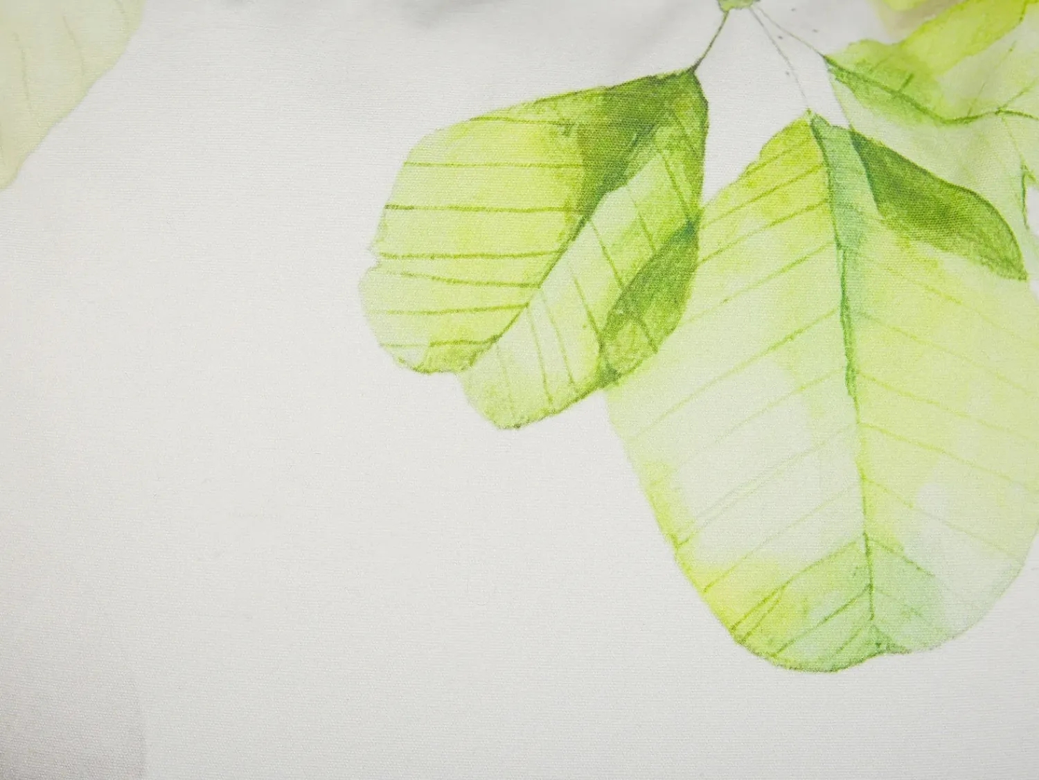Hot Beliani Cuscino decorativo PEPEROMIA Cotone 45 x 45 cm Bianco Trama di piante Bianco Giallo Grigio Verde