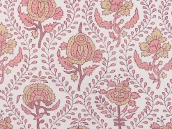 Hot Beliani Cuscino decorativo PICEA Cotone 45 x 45 cm Rosso Trama floreale Bianco Rosso