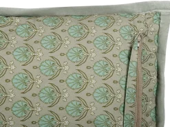 Best Beliani Cuscino decorativo PICTUS Velluto 45 x 45 cm Trama di piante Verde