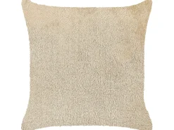 New Beliani Cuscino decorativo PILEA Finta pelliccia 45 x 45 cm Tinta unita Beige