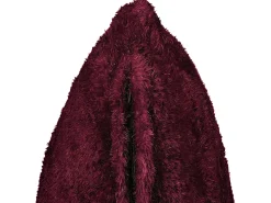 Hot Beliani Cuscino decorativo PILEA Finta pelliccia 45 x 45 cm Bordeaux Tinta unita Rosso