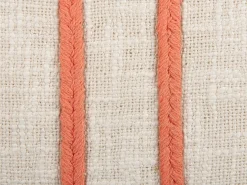Hot Beliani Cuscino decorativo PLEIONE Cotone 45 x 45 cm Corallo Trama astratta Beige Arancione