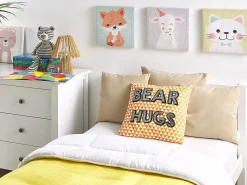 Clearance Beliani Cuscino decorativo RADZKOT Cotone 40 x 40 cm Arancione Bianco Arancione Nero