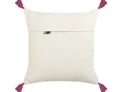 Outlet Beliani RAIGANJ Cotone 50 x 50 cm Multicolore Trama astratta Bianco Giallo Rosa Multicolore
