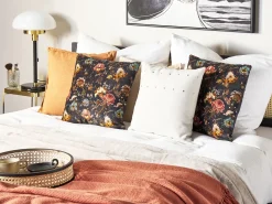 Outlet Beliani Cuscino decorativo RAMONDA Velluto 45 x 45 cm Trama floreale Multicolore