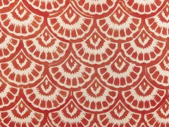 Beliani Cuscino decorativo RHUS Cotone 45 x 45 cm Rosso Trama geometrica Bianco Rosso