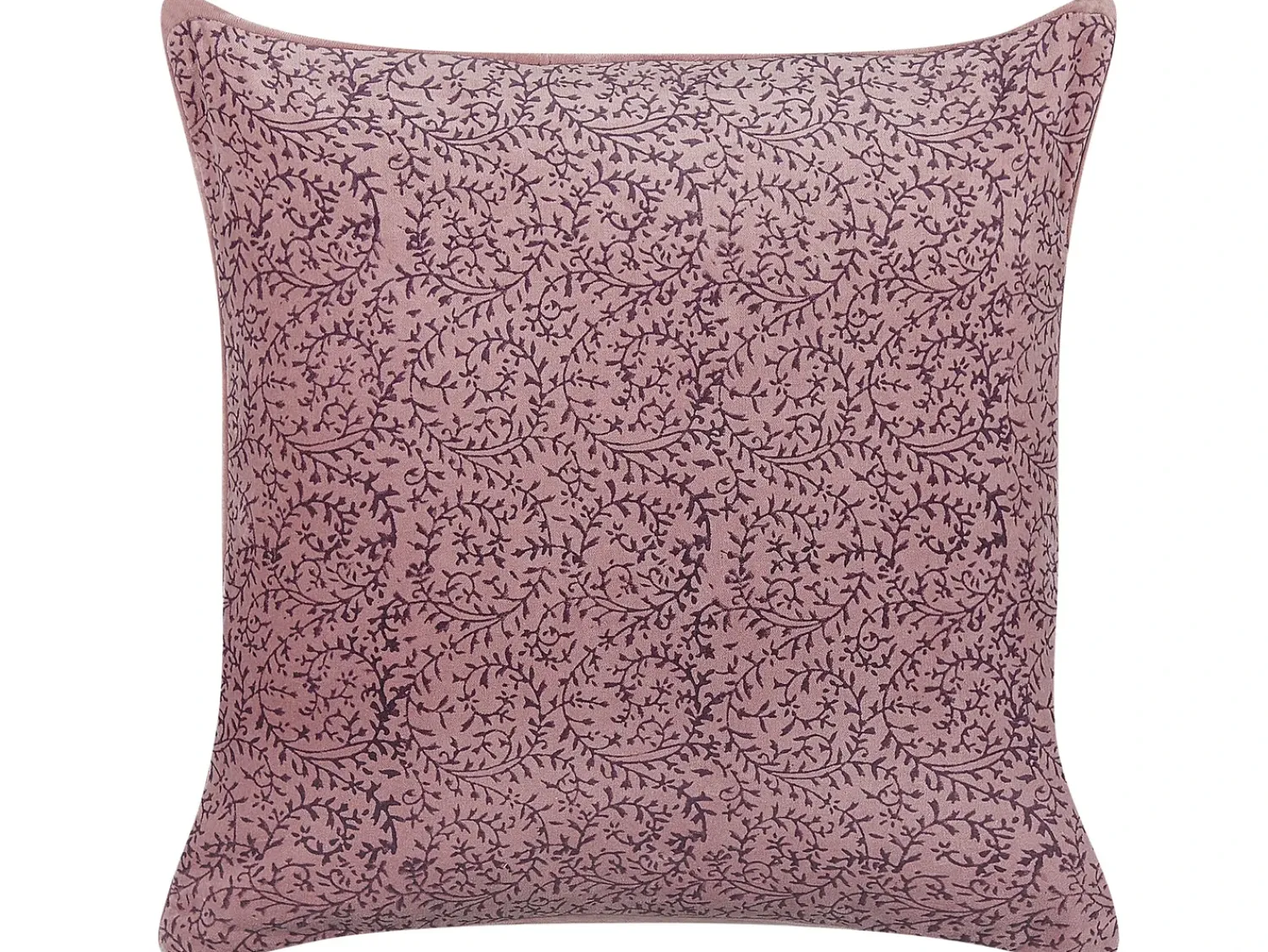 Outlet Beliani Cuscino decorativo ROMNEYA Velluto 45 x 45 cm Trama floreale Rosa