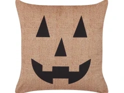 Sale Beliani Cuscino decorativo SEBES Velluto 45 x 45 cm Beige Trama astratta Beige Nero