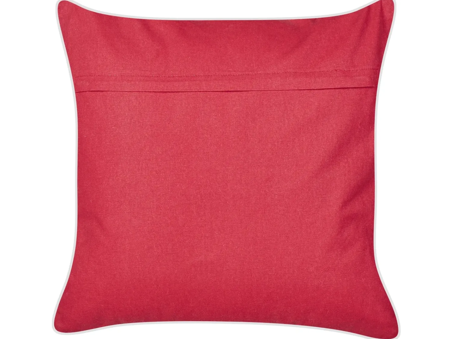 Outlet Beliani Cuscino decorativo SIDERASIS Velluto 45 x 45 cm Rosso Scritta Bianco Rosso