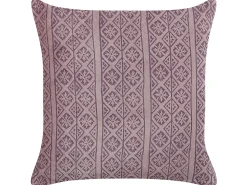Online Beliani Cuscino decorativo SILYBUM Velluto 45 x 45 cm Trama geometrica Rosa