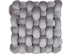 Beliani Cuscino decorativo SIRALI Velluto 30 x 30 cm Tinta unita Grigio