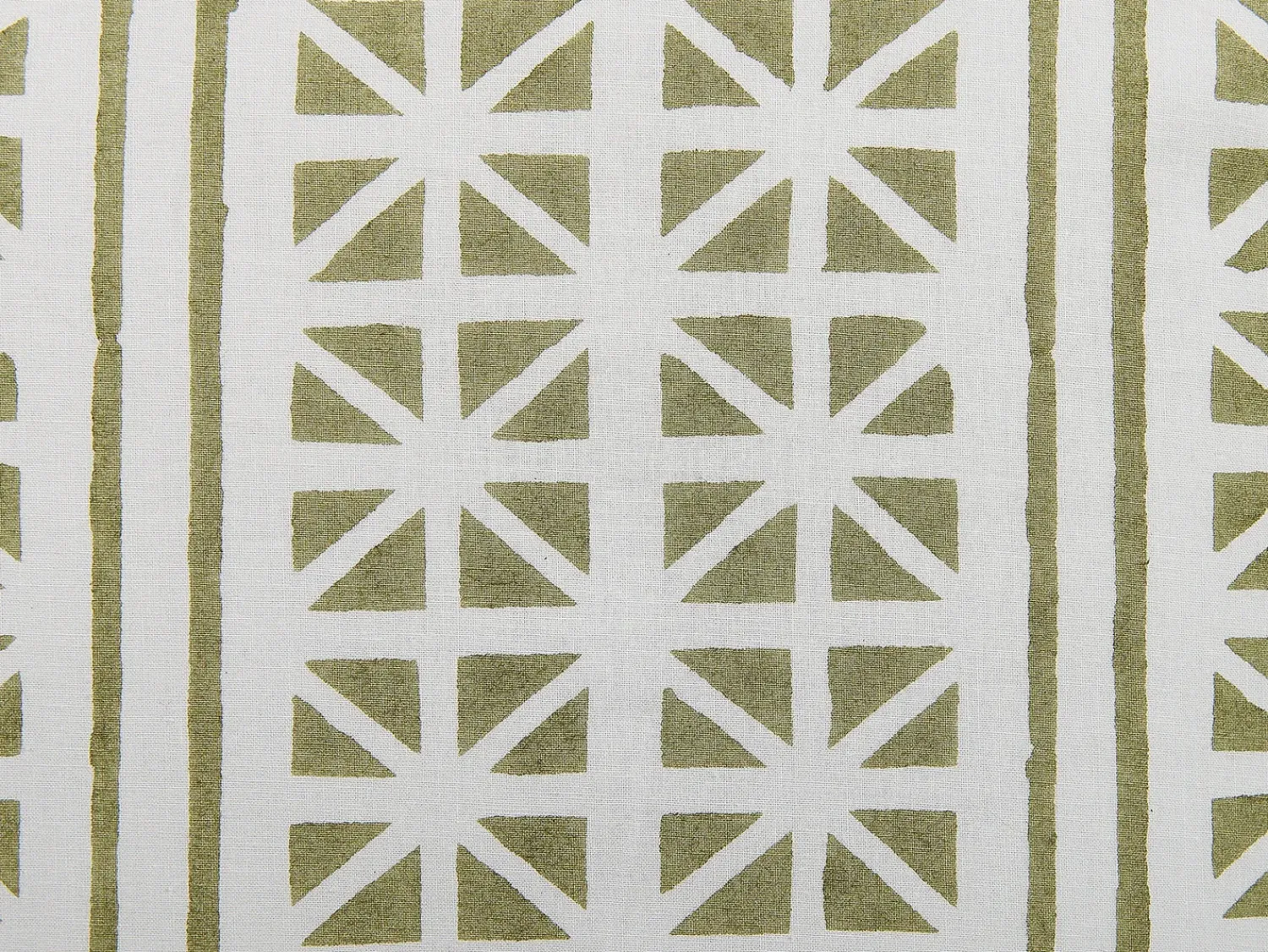 Outlet Beliani Cuscino decorativo SYRINGA Cotone 45 x 45 cm Verde Trama geometrica Bianco Verde