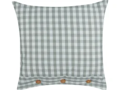Discount Beliani Cuscino decorativo TALYA Verde menta Trama a scacchi Bianco Marrone Verde