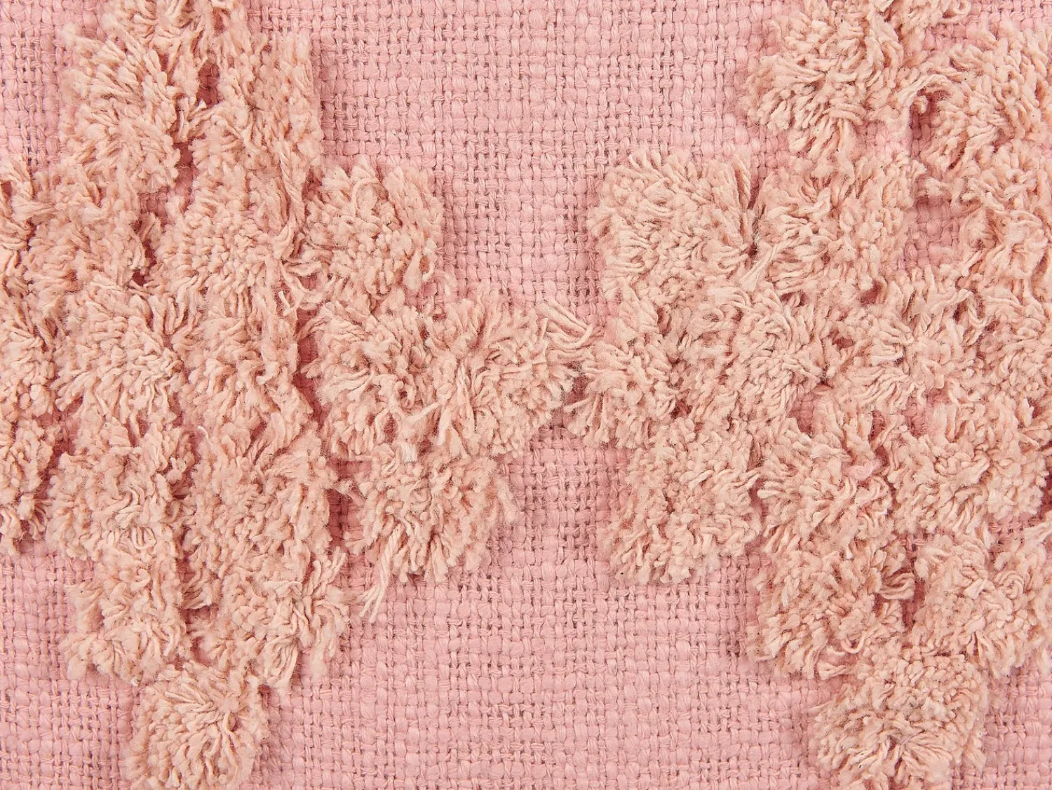 New Beliani Cuscino decorativo TORENIA Cotone 45 x 45 cm Trama geometrica Rosa