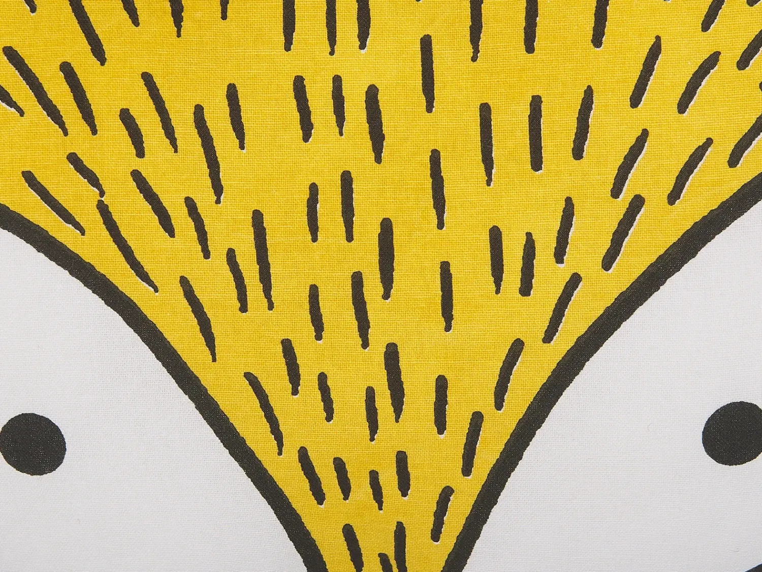 Clearance Beliani Cuscino decorativo VADODARA Cotone 50 x 40 cm Giallo Volpe Bianco Giallo Nero