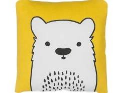 Outlet Beliani Cuscino decorativo WARANASI Cotone 45 x 45 cm Giallo Bianco Giallo Nero