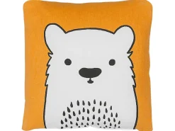 New Beliani Cuscino decorativo WARANASI Cotone 45 x 45 cm Arancione Bianco Arancione Nero