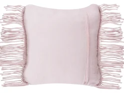 New Beliani Cuscino decorativo YANIKLAR Cotone 40 x 40 cm Trama geometrica Rosa