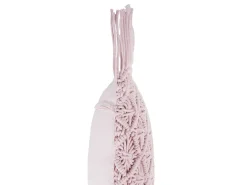 New Beliani Cuscino decorativo YANIKLAR Cotone 40 x 40 cm Trama geometrica Rosa