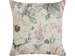 Hot Beliani Cuscino decorativo ZAHRIYE 45 x 45 cm Viola Trama floreale Viola Multicolore
