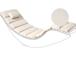 Beliani Cuscino per sdraio BRESCIA PREMIUM 180 x 60 cm chiaro Beige