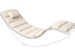 Beliani Cuscino per sdraio BRESCIA PREMIUM 180 x 60 cm chiaro Beige