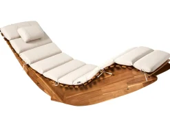 Beliani Cuscino per sdraio BRESCIA PREMIUM 180 x 60 cm chiaro Beige