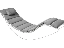 Best Beliani Cuscino per sdraio BRESCIA PREMIUM 180 x 60 cm melange Grigio