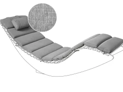 Best Beliani Cuscino per sdraio BRESCIA PREMIUM 180 x 60 cm melange Grigio