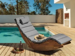 Best Beliani Cuscino per sdraio BRESCIA PREMIUM 180 x 60 cm melange Grigio