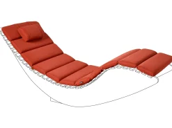 Online Beliani Cuscino per sdraio BRESCIA PREMIUM 180 x 60 cm Rosso