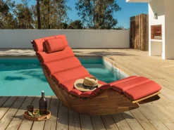 Online Beliani Cuscino per sdraio BRESCIA PREMIUM 180 x 60 cm Rosso