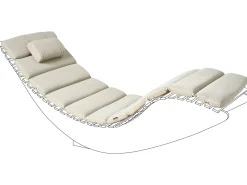 Hot Beliani Cuscino per sdraio BRESCIA PREMIUM 180 x 60 cm Tortora Beige