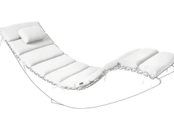 Hot Beliani Cuscino per sdraio BRESCIA PREMIUM 180 x 60 cm sporco Bianco