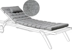 Discount Beliani Cuscino per sdraio CESANA PREMIUM 192 x 56 cm melange Grigio