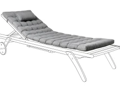 Discount Beliani Cuscino per sdraio CESANA PREMIUM 192 x 56 cm melange Grigio