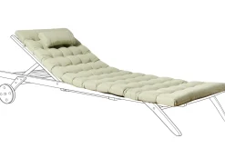 Hot Beliani Cuscino per sdraio CESANA PREMIUM 192 x 56 cm chiaro Verde