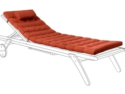 Best Beliani Cuscino per sdraio CESANA PREMIUM 192 x 56 cm Rosso