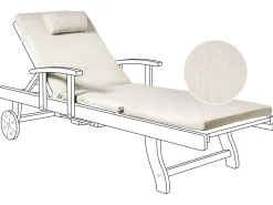 Outlet Beliani Cuscino per sdraio TOSCANA/JAVA/AMANTEA PREMIUM 189 x 58 cm chiaro Beige