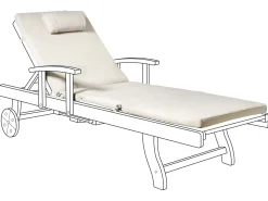 Outlet Beliani Cuscino per sdraio TOSCANA/JAVA/AMANTEA PREMIUM 189 x 58 cm chiaro Beige