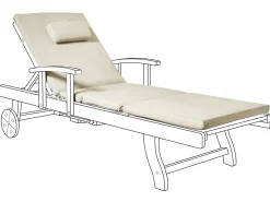 Beliani Cuscino per sdraio TOSCANA/JAVA/AMANTEA PREMIUM 189 x 58 cm Tortora Beige
