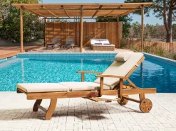 Beliani Cuscino per sdraio TOSCANA/JAVA/AMANTEA PREMIUM 189 x 58 cm Tortora Beige