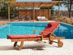 Clearance Beliani Cuscino per sdraio TOSCANA/JAVA/AMANTEA PREMIUM 189 x 58 cm Rosso
