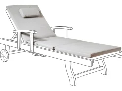 Sale Beliani Cuscino per sdraio TOSCANA/JAVA/AMANTEA PREMIUM 189 x 58 cm chiaro Grigio