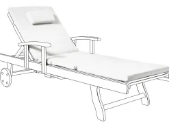 Online Beliani Cuscino per sdraio TOSCANA/JAVA/AMANTEA PREMIUM 189 x 58 cm sporco Bianco