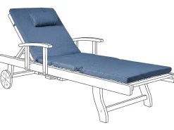 Outlet Beliani Cuscino per sdraio TOSCANA/JAVA/AMANTEA PREMIUM 189 x 58 cm Blu