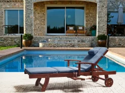 Outlet Beliani Cuscino per sdraio TOSCANA/JAVA/AMANTEA PREMIUM 189 x 58 cm Blu