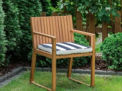 Online Beliani Cuscino per sedia SASSARI 46 x 46 cm Blu marino Bianco Blu
