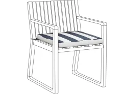 Online Beliani Cuscino per sedia SASSARI 46 x 46 cm Blu marino Bianco Blu