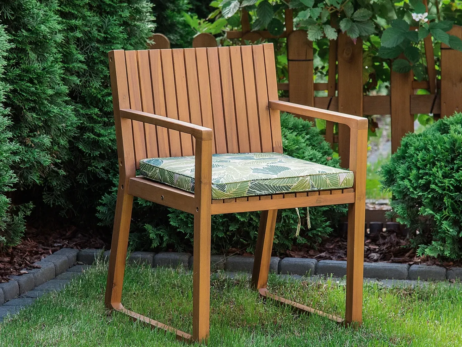 Outlet Beliani Cuscino per sedia SASSARI 46 x 46 cm Verde chiaro Beige Verde